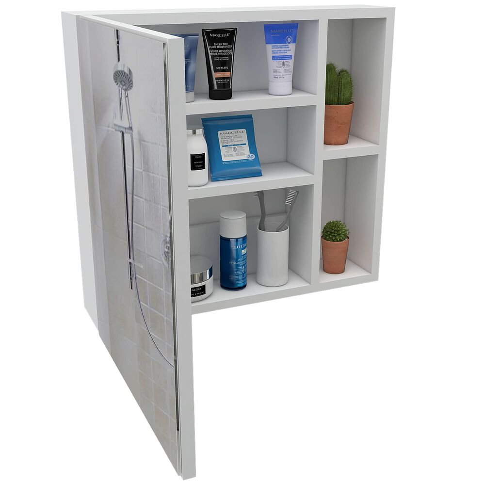 Botiquin De Ba&ntilde;o 1 Puerta 47.3x50x12.2 Cm Blanco image number 2.0