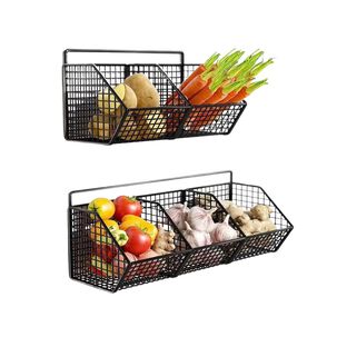 Cestas De Almacenamiento Flotante Para Verduras Frutas Pared