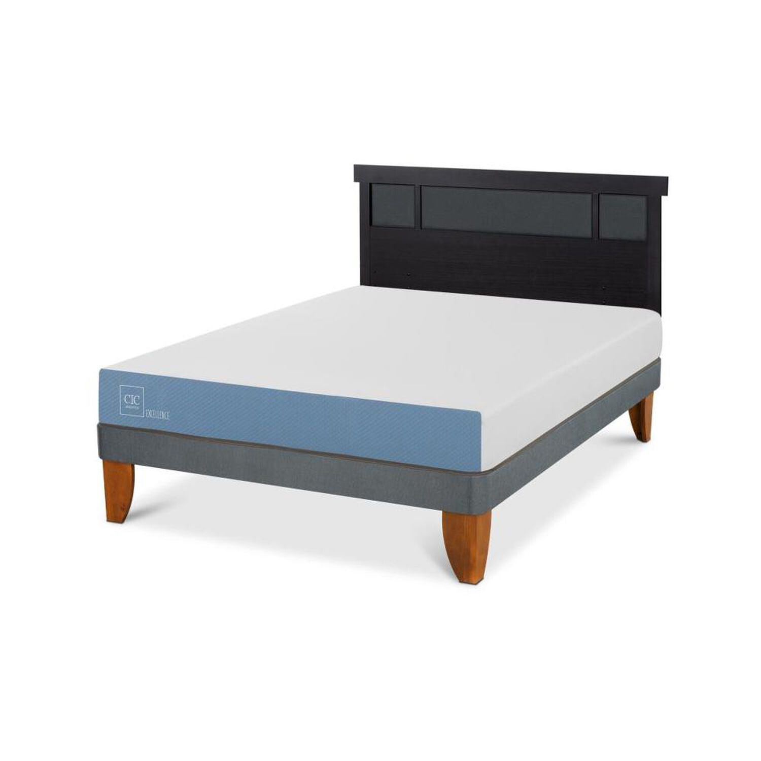 Cama Europea Cic Excellence Plus / 2 Plazas / Base Normal + Respaldo image number 3.0