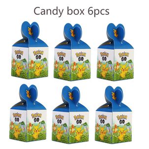 Pack 6 Cajas Dulces Pokemon Para Cumplea&ntilde;os Cotillon