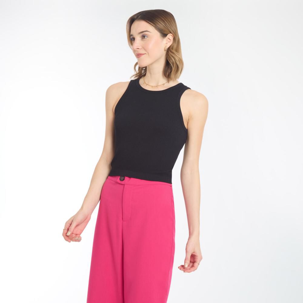 Polera Crop Sin Costuras Sin Mangas Cuello Redondo Mujer Freedom image number 2.0