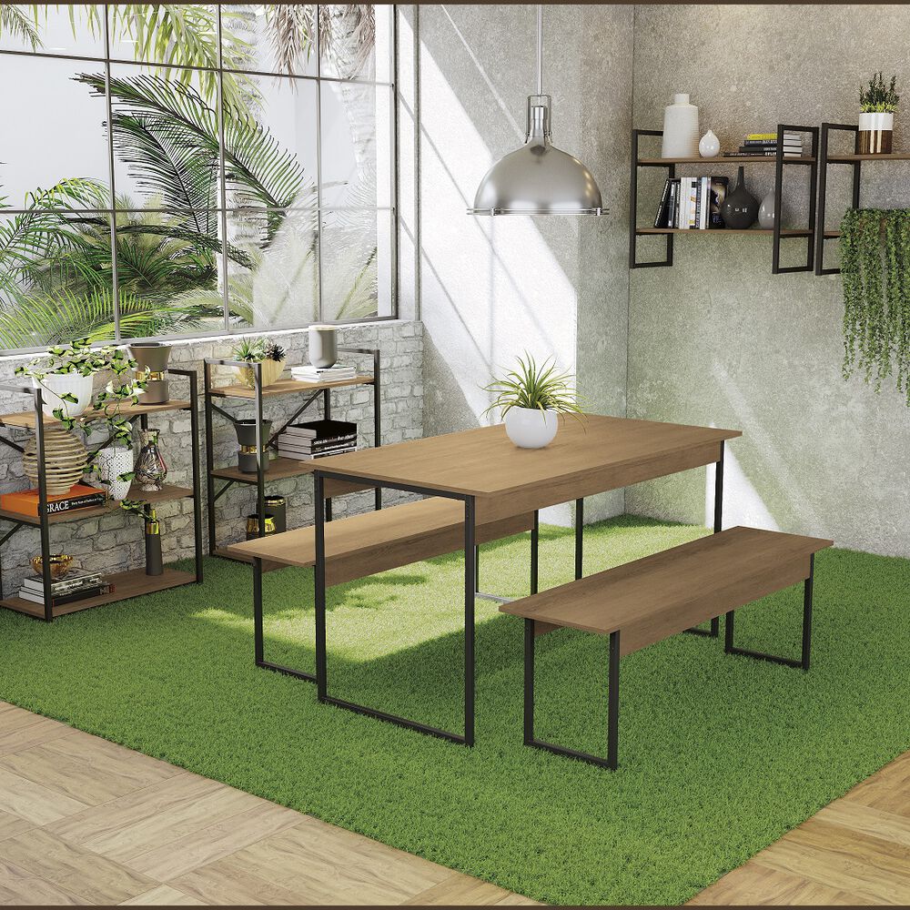Mesa Yardas Tandil Nogal C/2 Bancos image number 3.0
