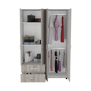 Closet 4 Puertas 2 Cajones Fm-019c - Humo