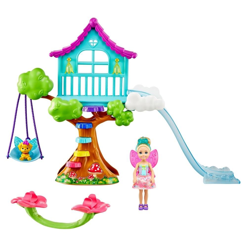 Set De Muñecas Barbie Set De Juego Chelsea Casa De Árbol En Las Nubes image number 0.0