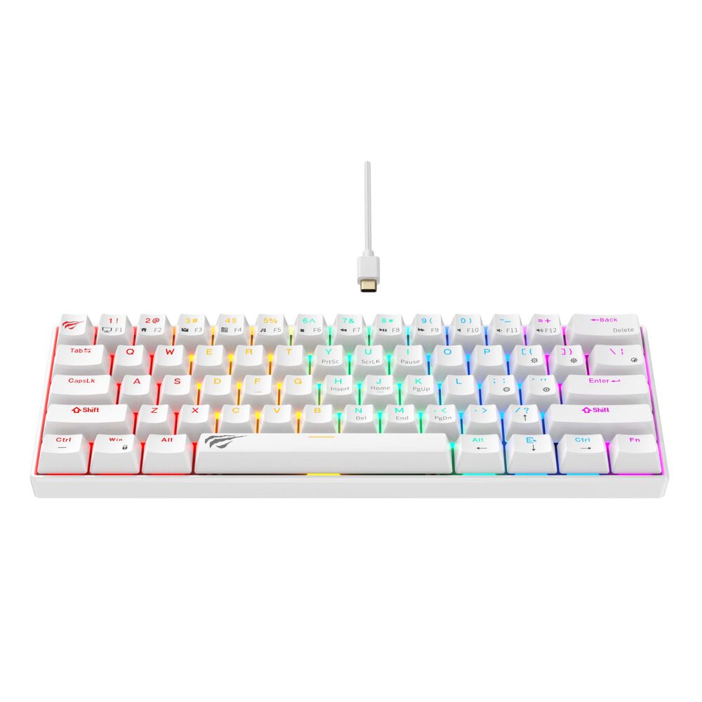 Teclado Gamer Mecánico Luces Rgb Kb903l Havit Blanco image number 1.0