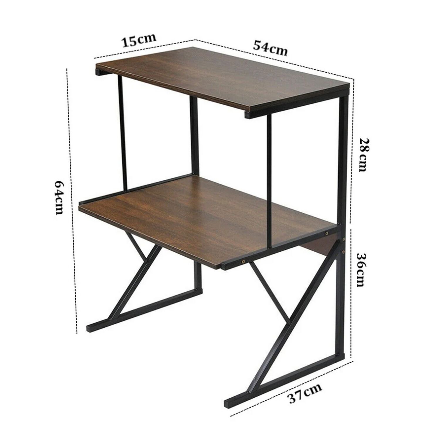Estante Rack Cocina Microondas Organizador Negro 64x54x37 Cm image number 2.0
