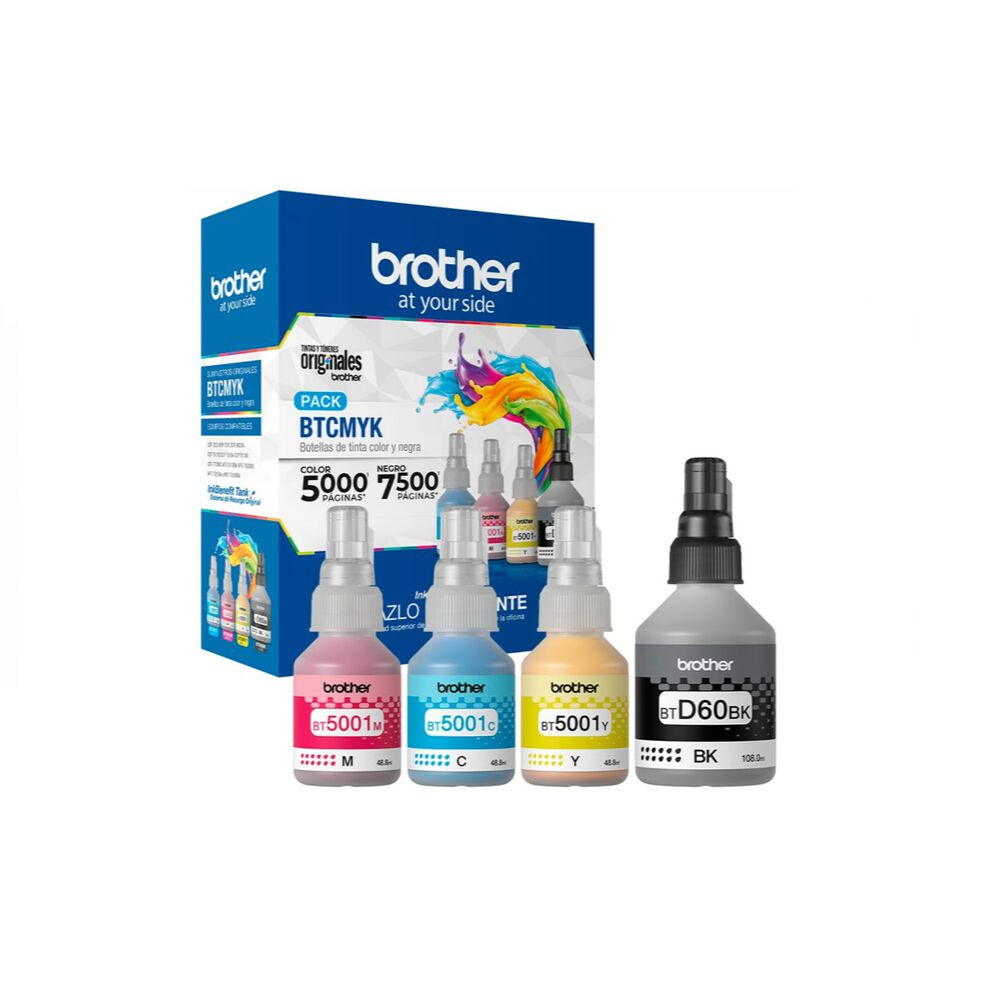 Pack Tintas Brother Btd60-bt5001 Original N/m/c/y image number 1.0