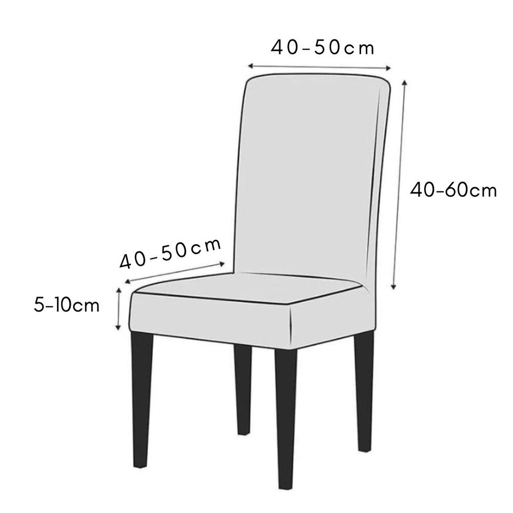 Pack De 6 Fundas De Sillas Elasticadas + Mantel Estampados Msr-28 image number 2.0