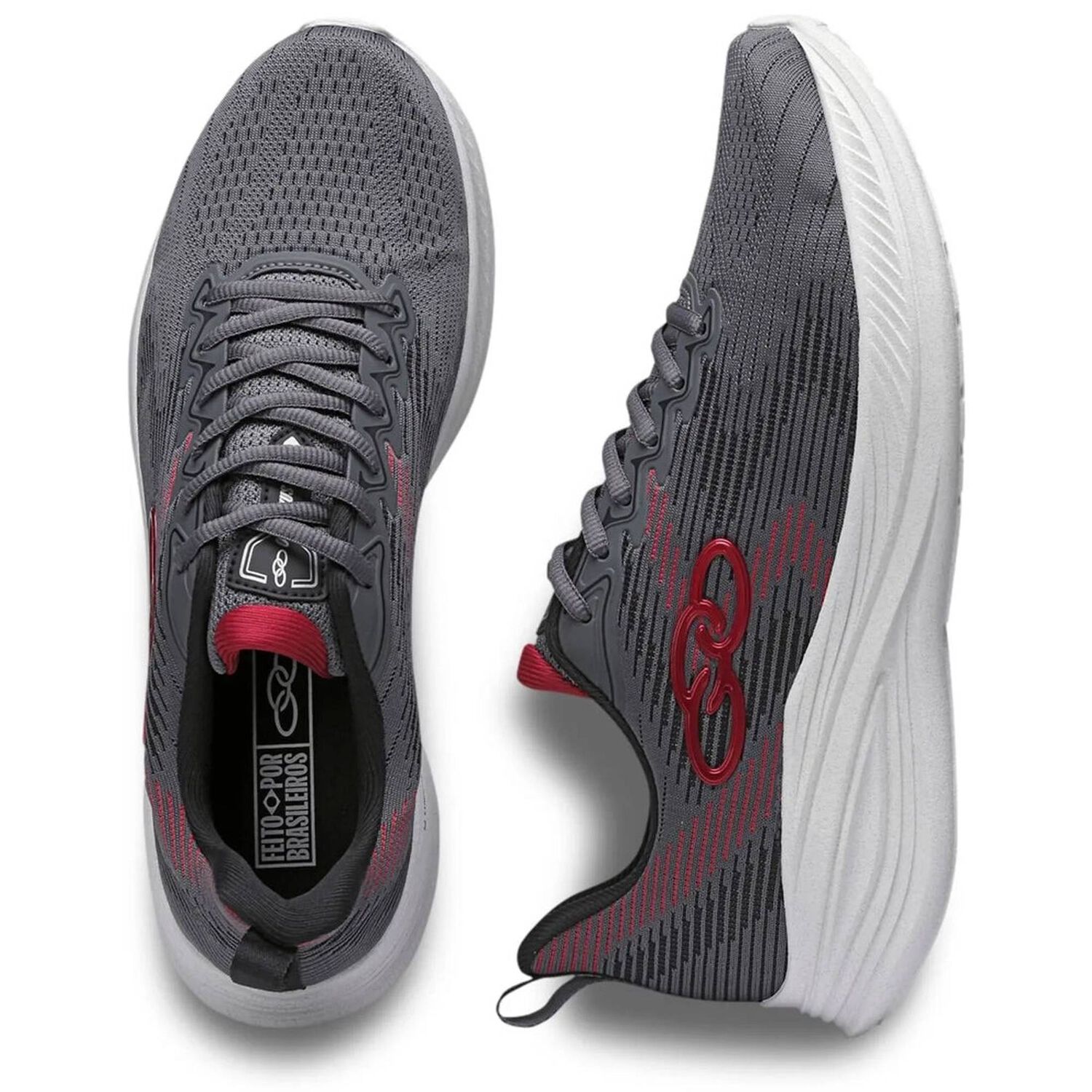 Zapatilla Mujer Marte Gris/rojo image number 3.0
