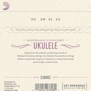 Set Cuerdas Ukelele Soprano-concierto Ej99sc Daddario