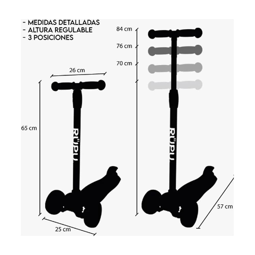 Scooter Monopatin Rueda Led Regulable image number 3.0