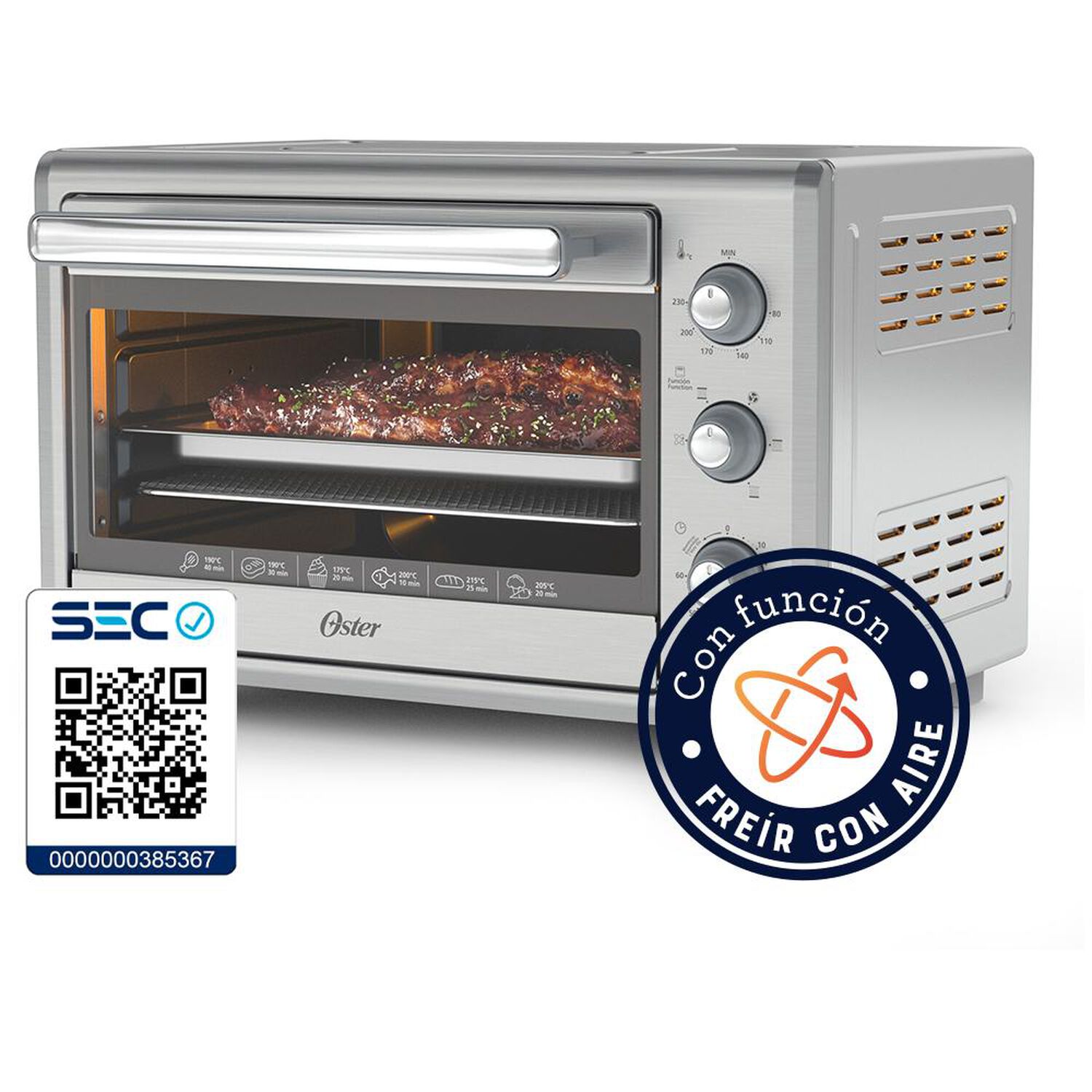 Horno El&eacute;ctrico con freidora de aire Oster TSSTTVLS35 / 35 Litros / 1500W image number 8.0