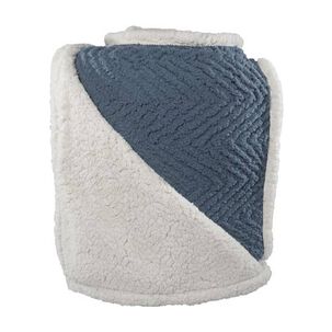 Frazada Andes Chiporro Espiga Azul 1.5 Plaza