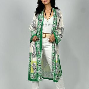 Tapado Boho Con Bordes Celeste Enigmática Boutique