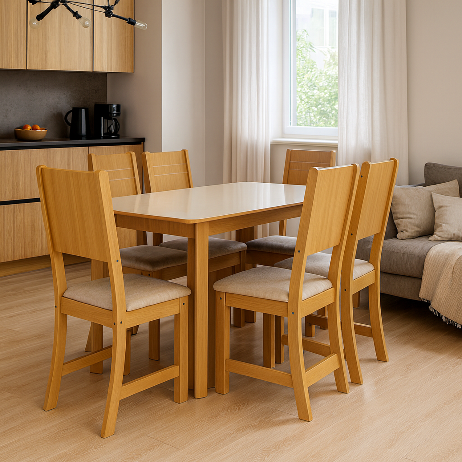Juego De Comedor Casaideal Evora / 6 Sillas image number 1.0