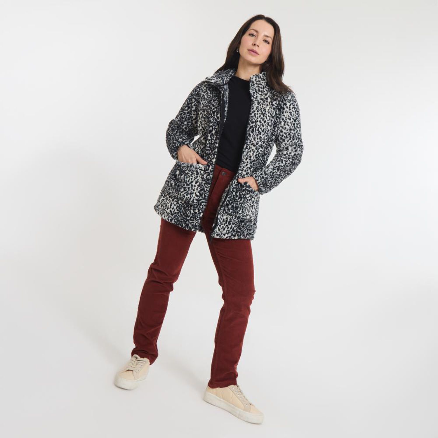 Poler&oacute;n Full Print Polar Fleece Cuello Alto Mujer Geeps image number 1.0