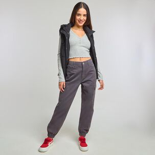 Polera Con Botones Manga Larga Cuello V Mujer Freedom
