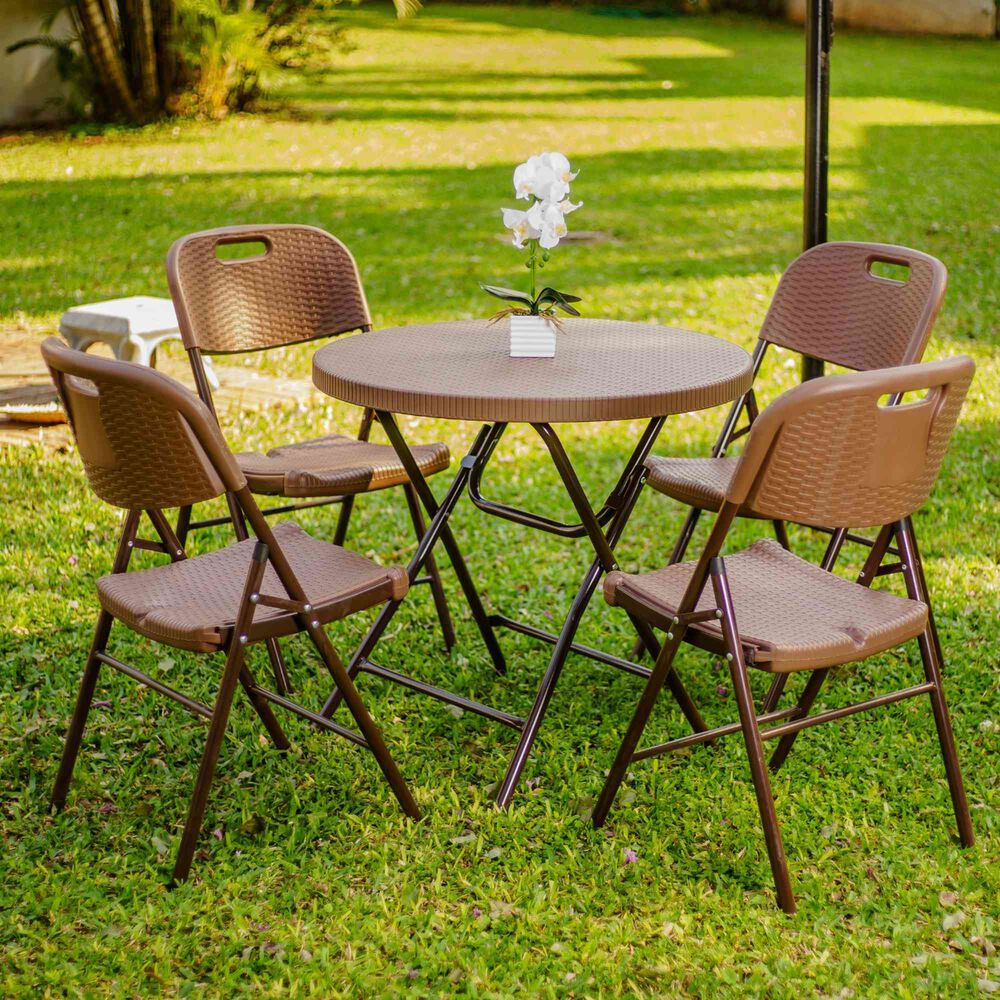 Silla Plegable Con Asa Color Caf&eacute; image number 4.0