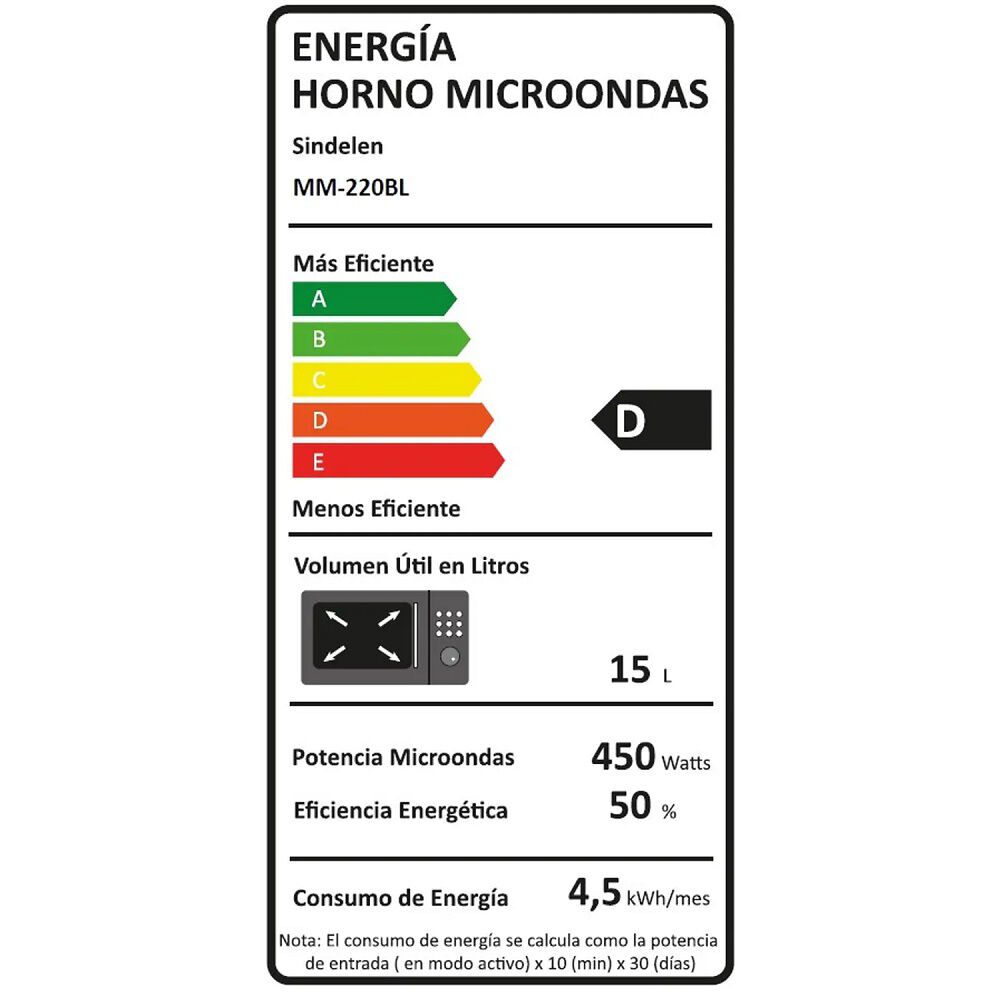Microondas An&aacute;logo Sindelen Blanco Mm-220bl 20 Lt image number 4.0