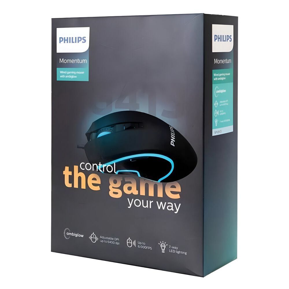 Mouse Para Gamers Philips G413 Full Rgb 6000 Dpi - 6 Botones image number 2.0