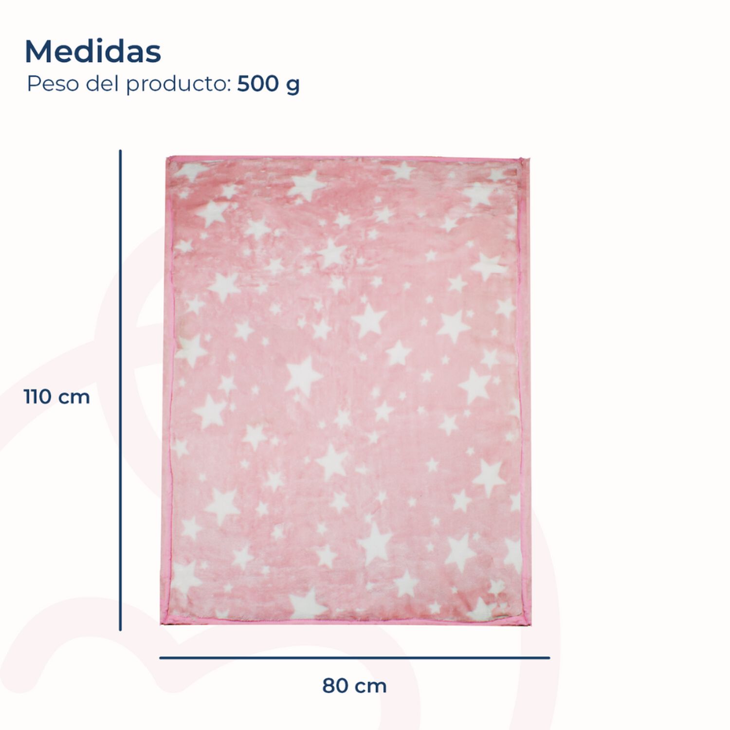 Frazada Ultra Soft Estrella 80x110cm Rosado Bebesit image number 3.0