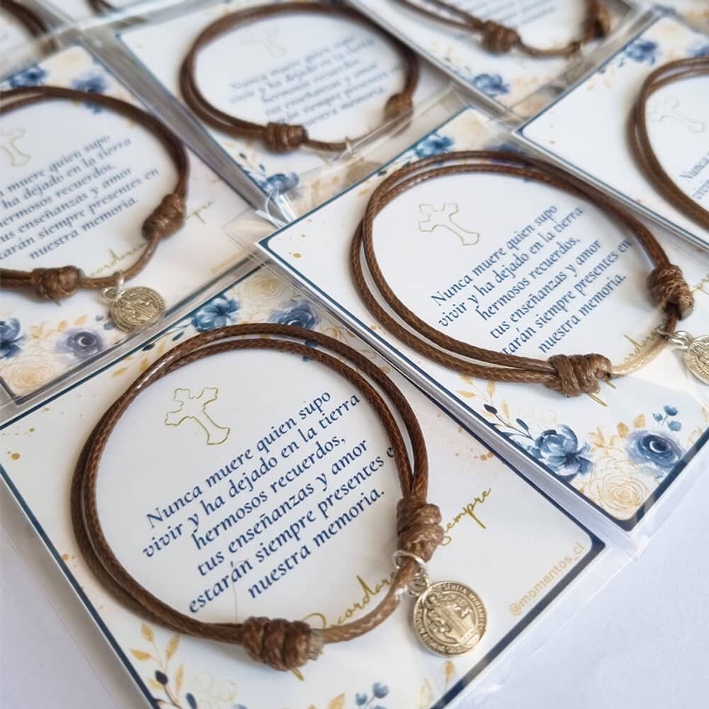 Recuerdos Encintados Fallecimiento Condolencias 12 Pulseras image number 2.0