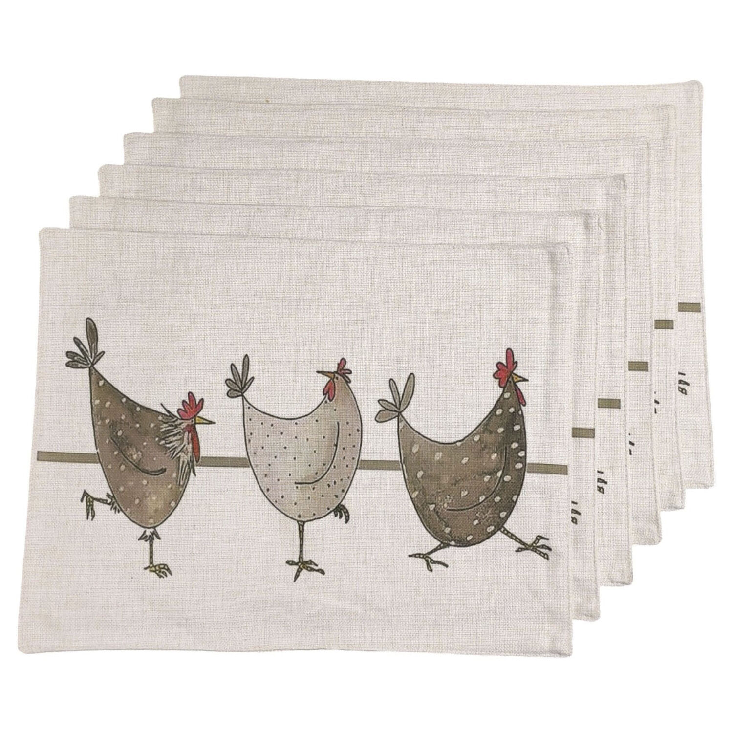 Set De 6 Individuales De Lino 35x45 Cm M27 image number 1.0