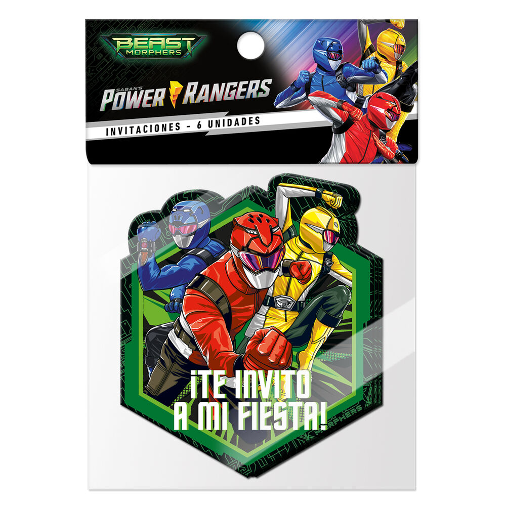 Set Cumpleaños Power Ranger Para 6 Personas Cotillón image number 9.0