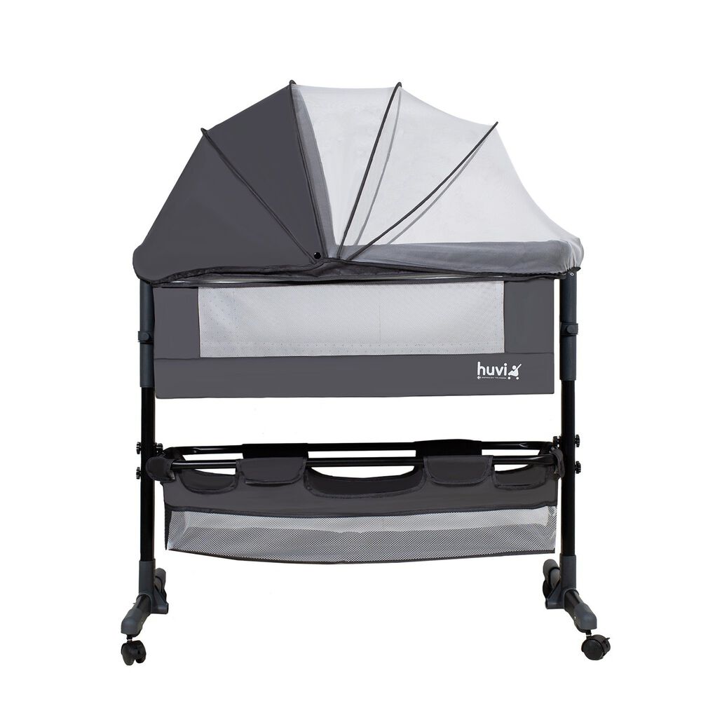 Cuna Colecho Cozy Con Colch&oacute;n Mosquitero Canasto Negro Huvi image number 1.0