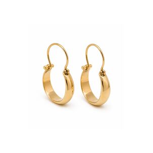 Aros Argolla Bote Largo 2cm No2 Oro 18k Nacional 1.70gr Dorado