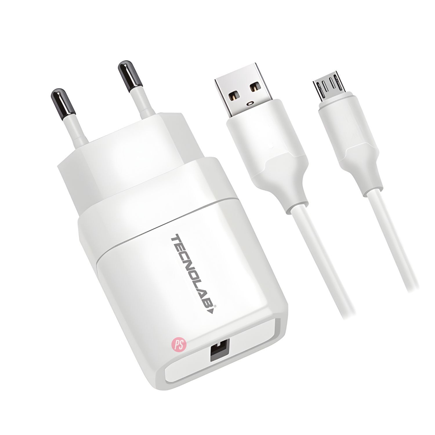 Cargador Usb 12w Con Cable Micro Usb Certificado - Ps image number 1.0