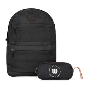 Pack Wilson Mochila Kansas Negra + Estuche Charlotte Negro