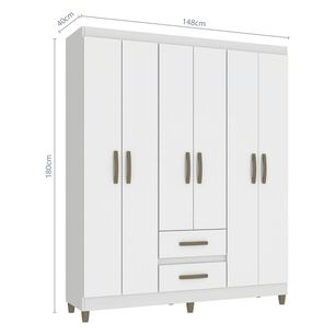 Cl&oacute;set Vekkahome Coimbra / 6 Puertas / 2 Cajones