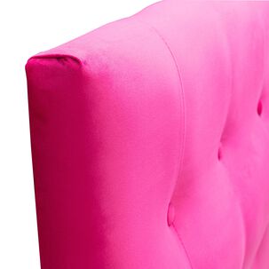 Respaldo Sevilla Con Patas Felpa 1,5 Plazas Fucsia