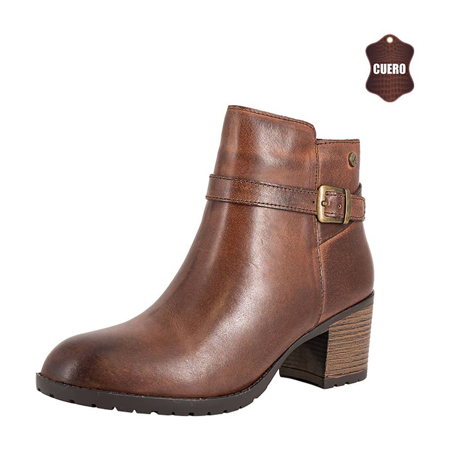 Botin De Cuero Francy Caf&eacute; Alquimia image number 0.0