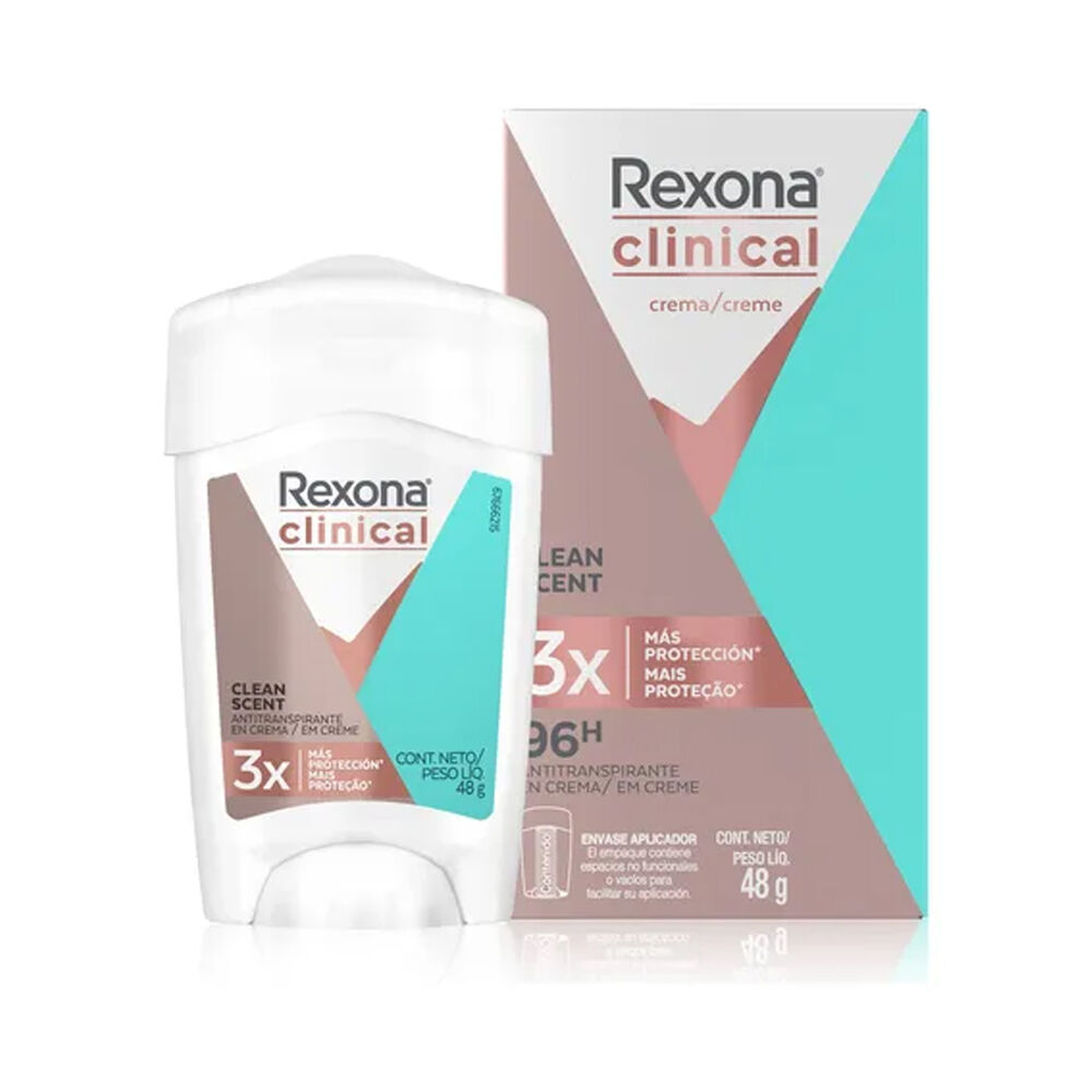 Desodorante En Crema Femenino Rexona Clinical Clean Scent image number 0.0