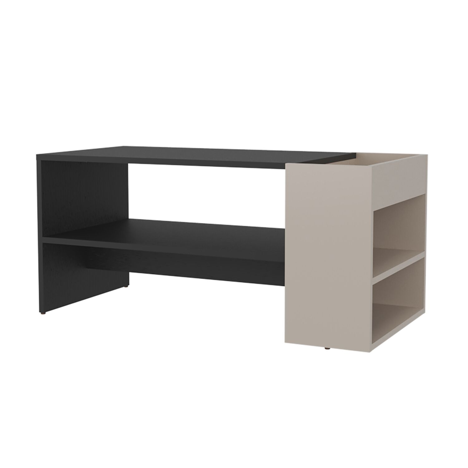 Mesa Centro 42x91x45 Cm Beige Y Negro image number 0.0