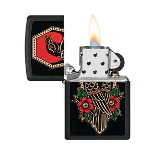 Encendedor Zippo Crow Tattoo Design Negro Zp48611