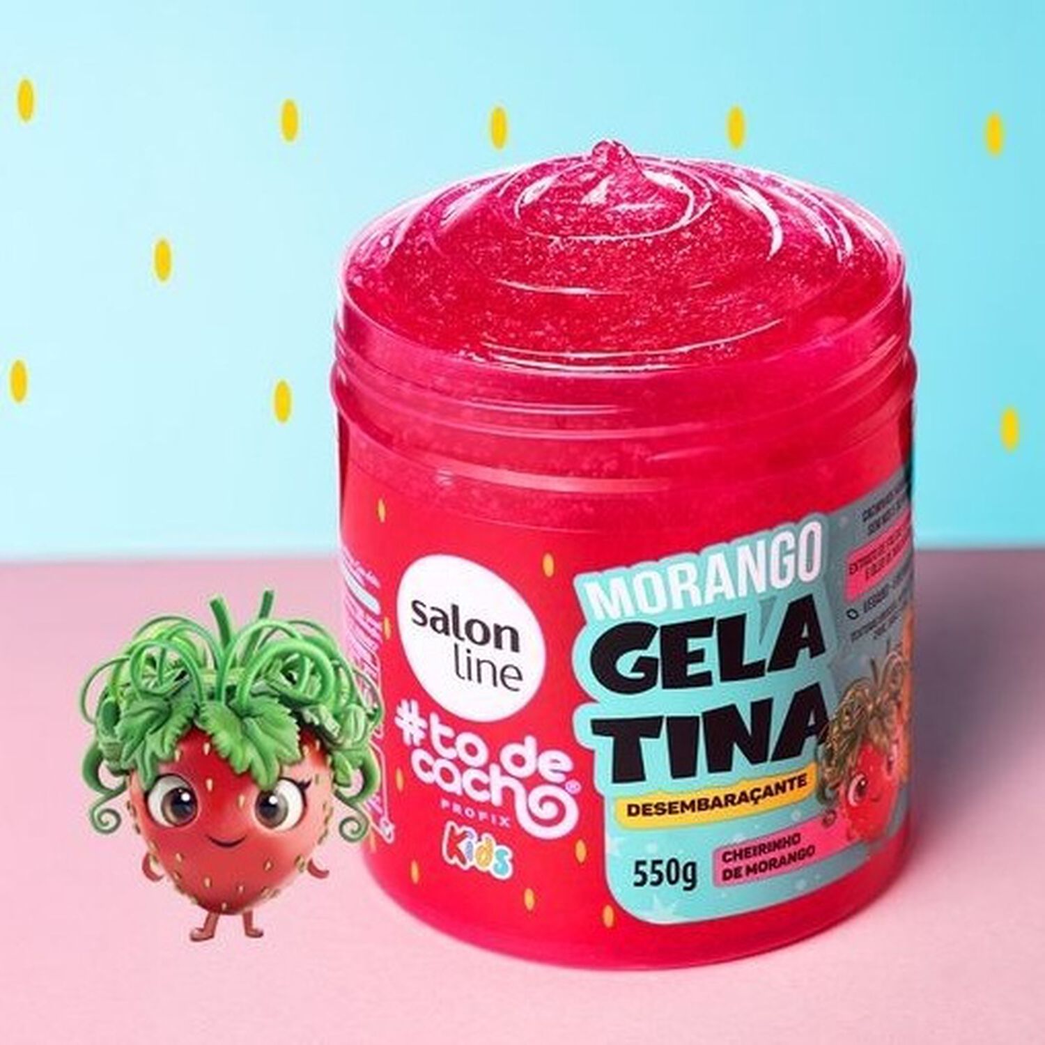 Gel Desenredante Kids Morango 550 G Salon Line image number 3.0