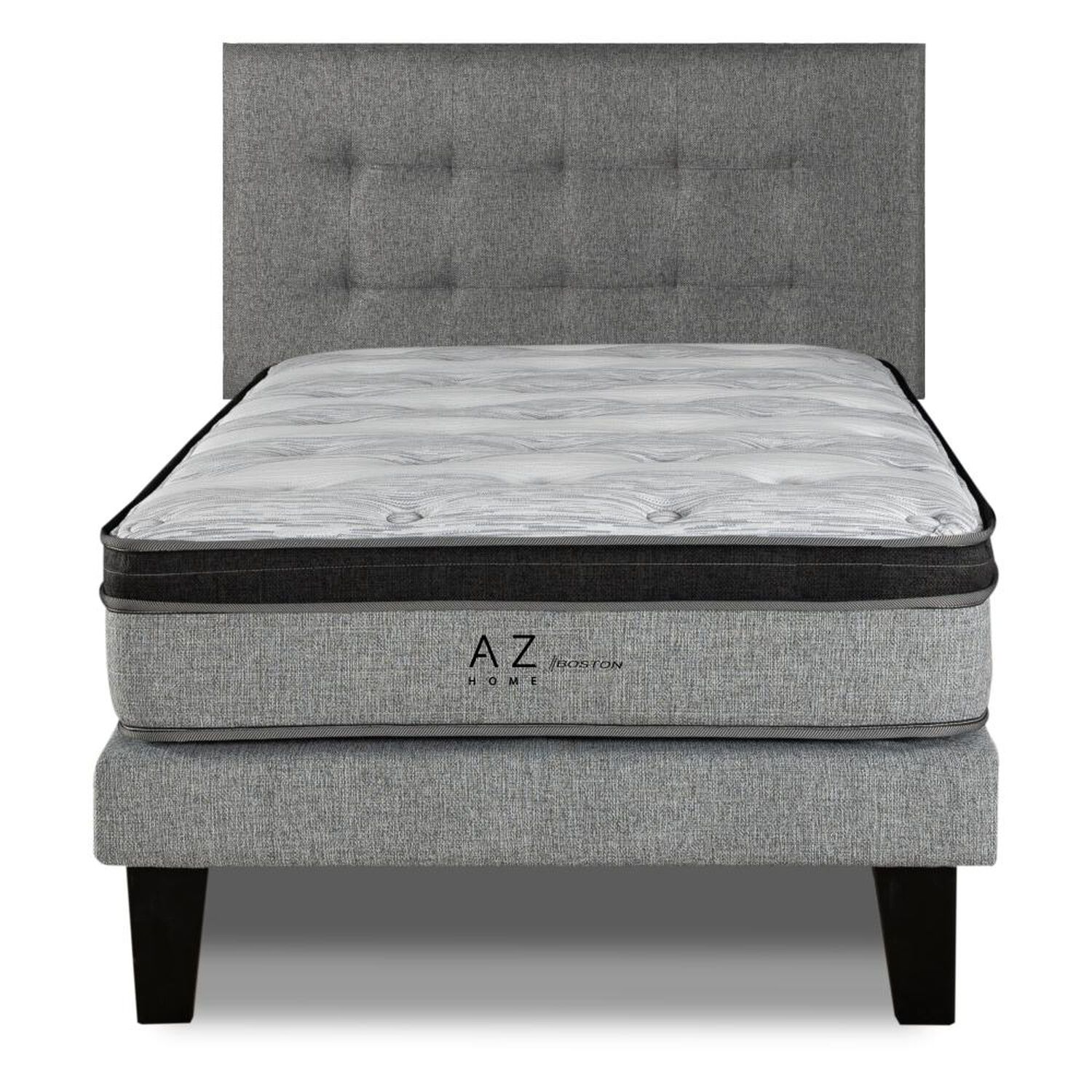 Cama Europea Az Home Boston / 1.5 Plazas / Base Normal + Respaldo image number 0.0