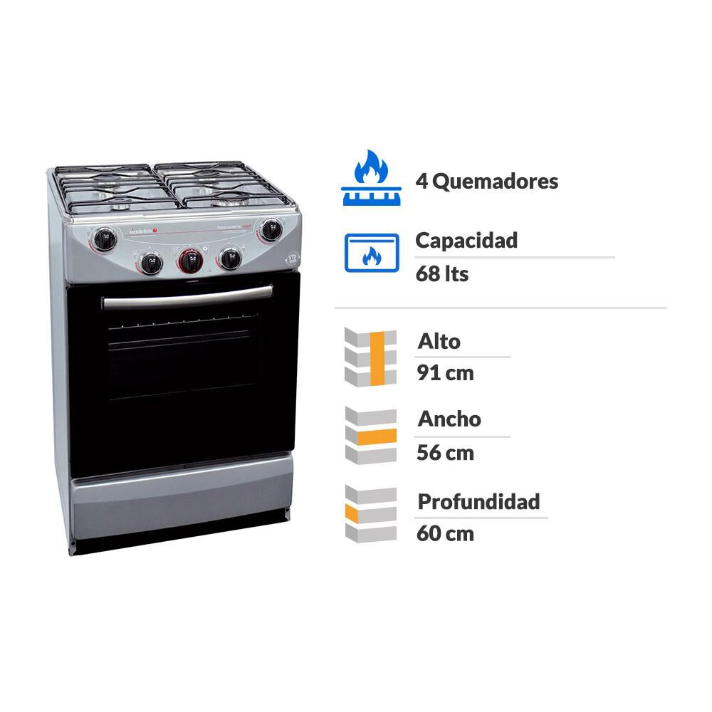 Cocina A Gas Sindelen CH-9050SI-1 / 4 Quemadores image number 1.0