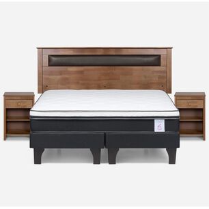 Cama Europea Rosen New Style 6 / King / Base Dividida + Set De Maderas