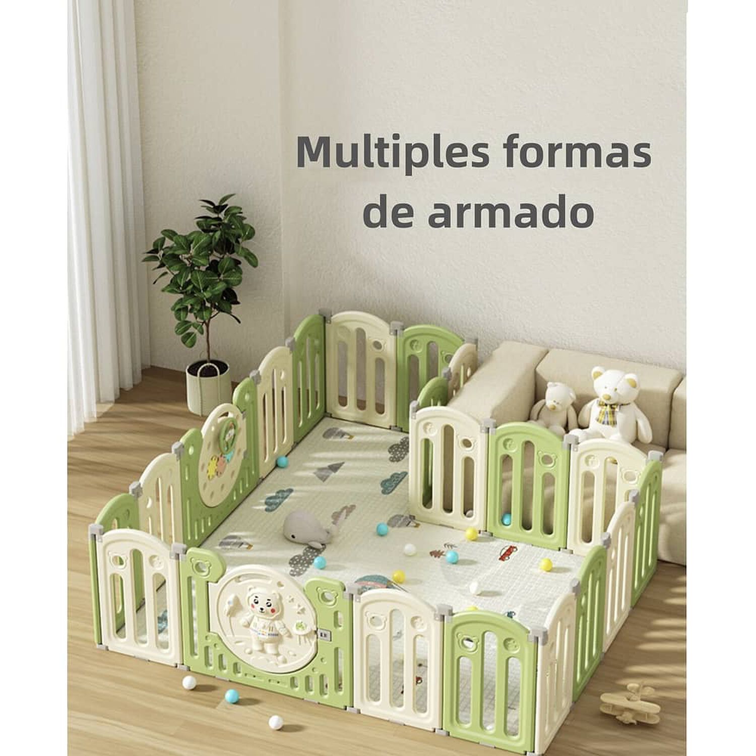 Corral Beb&eacute; 199x230cm Con Accesorios Lubabycas image number 5.0