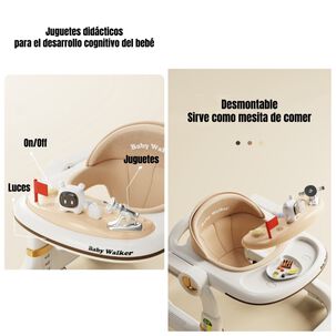 Andador Caminador Con Manilla Y Luces Mine Blanco Lubabycas