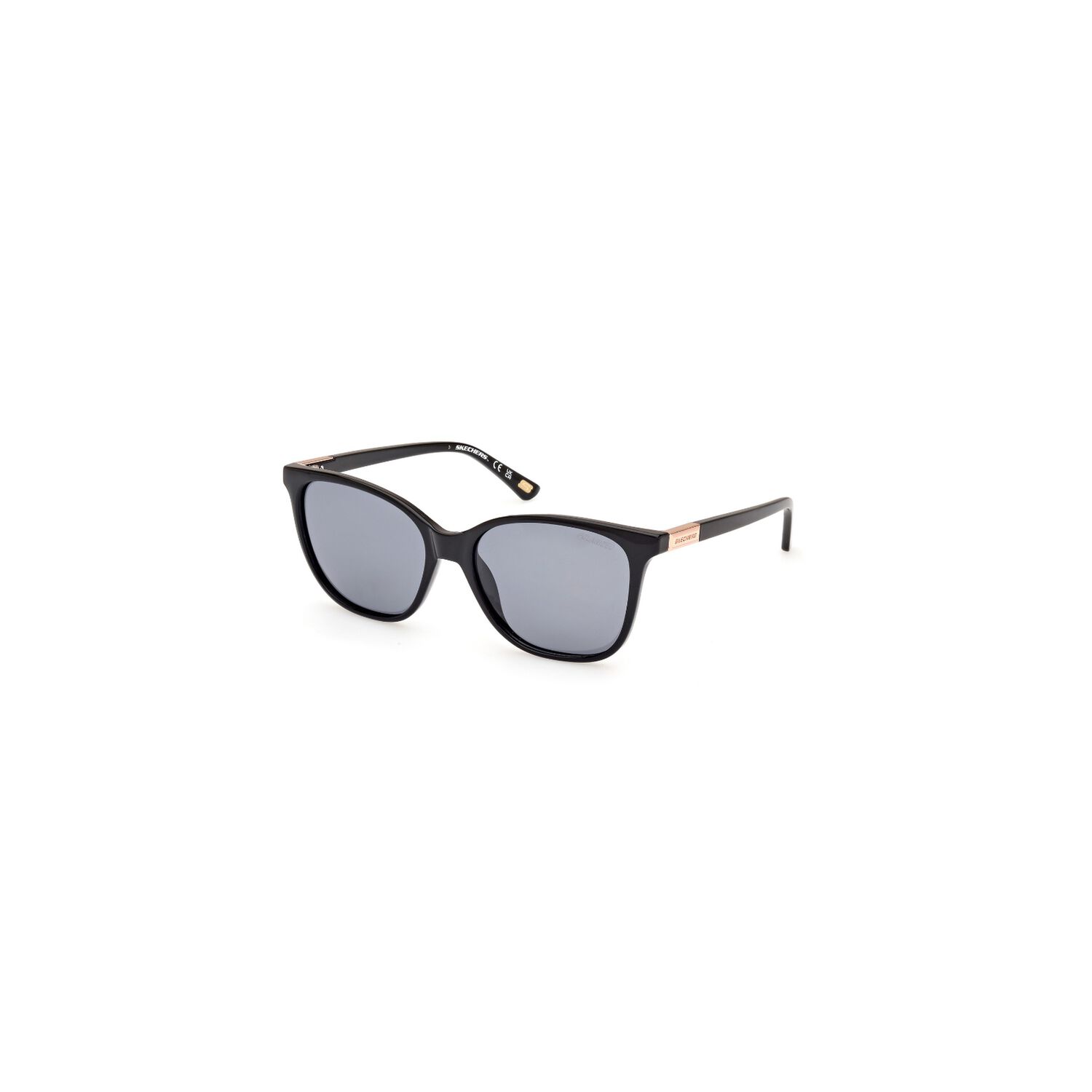 Lentes De Sol Negro Brillante Polarizados Skechers image number 1.0