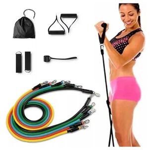 Set Bandas El&aacute;sticas Resistencia Para Ejercicios 11 Piezas