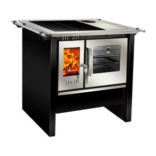 Cocina A Leña Amesti Allegra Vitrox Negra
