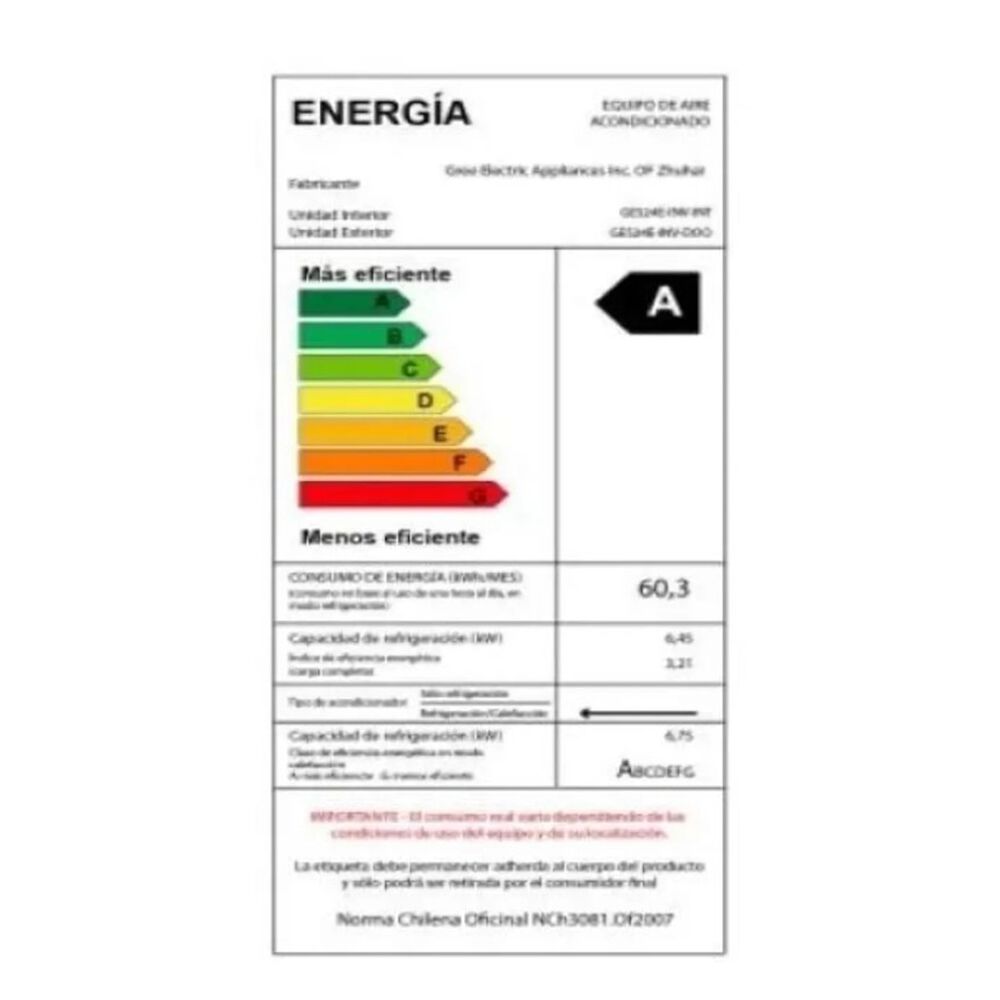 Aire Acondicionado Tipo Split Muro Inverter De 24000 Btu Anwo image number 1.0
