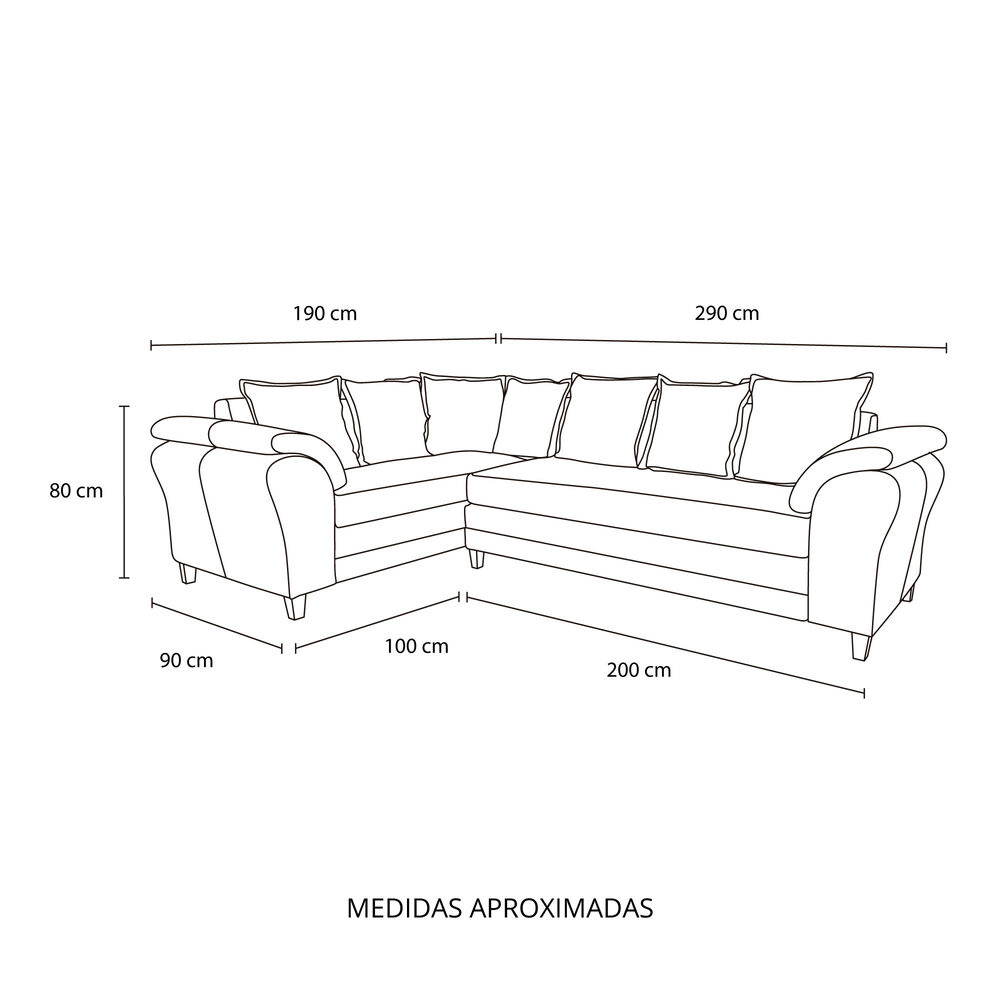 Sof&aacute; Seccional Izquierdo Living Factory New Capri / 6 Cuerpos image number 5.0