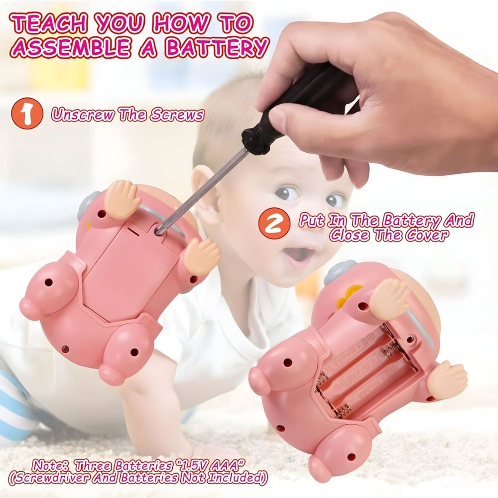 Juguete Did&aacute;ctico Beb&eacute; Gateador Rosa Huanger 28n6 image number 2.0